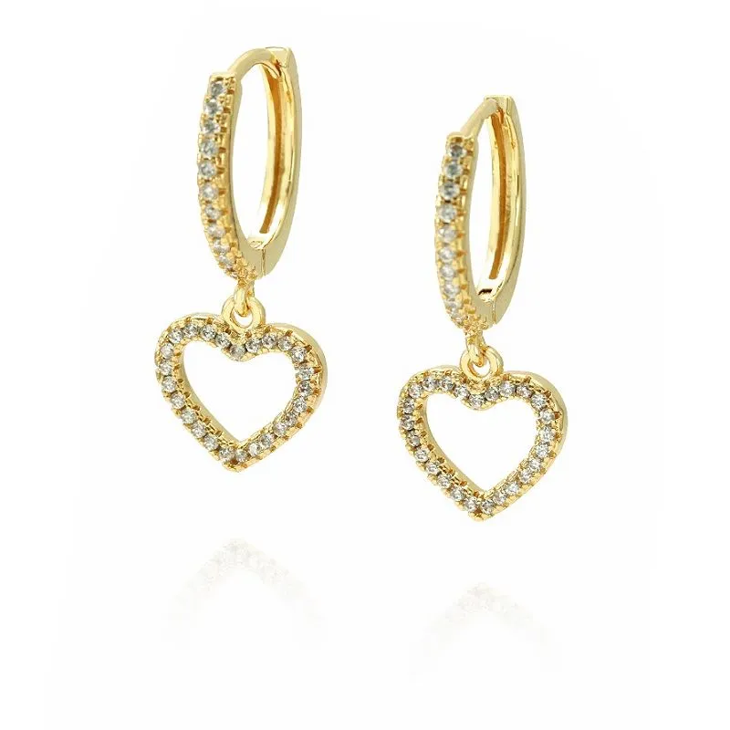 Сребърна обеца 925 Сърце