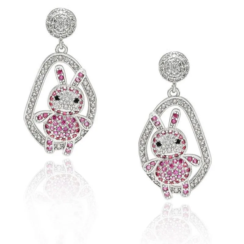 Симпатична обеца със заек