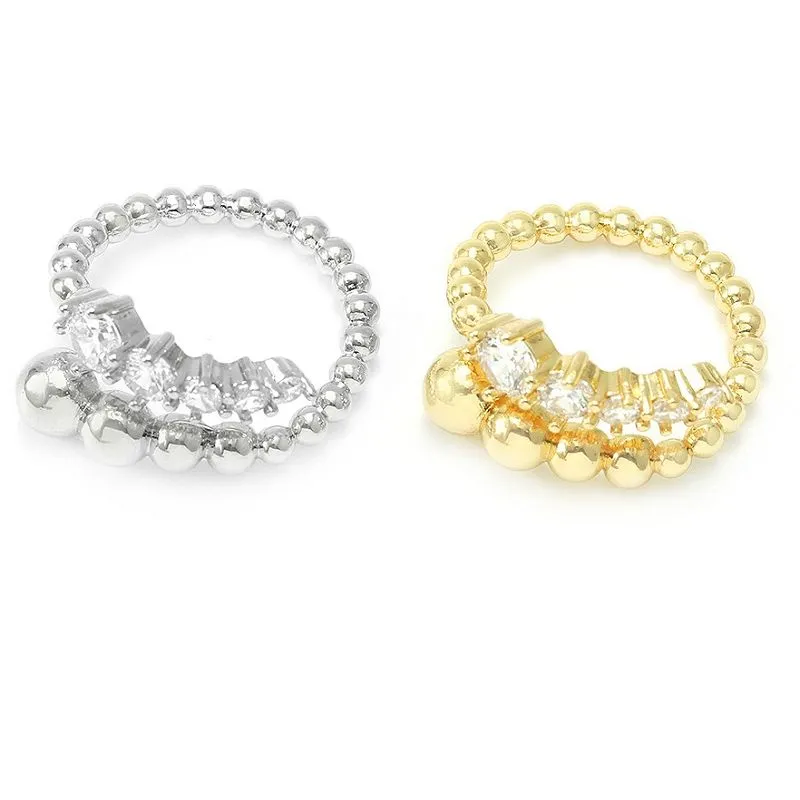 Позлатен Cz регулируем пръстен