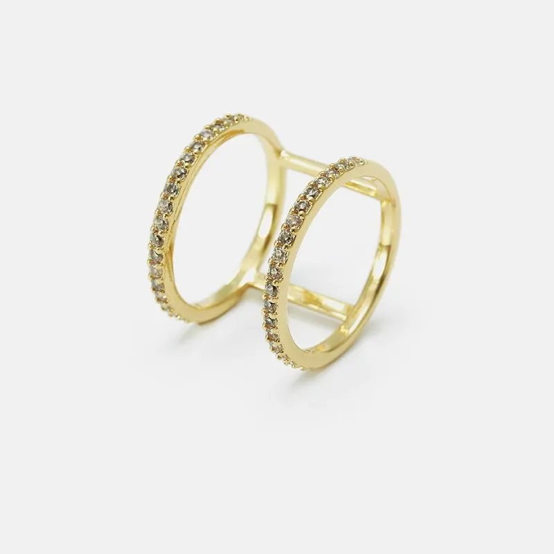 Позлатен моден пръстен за жени