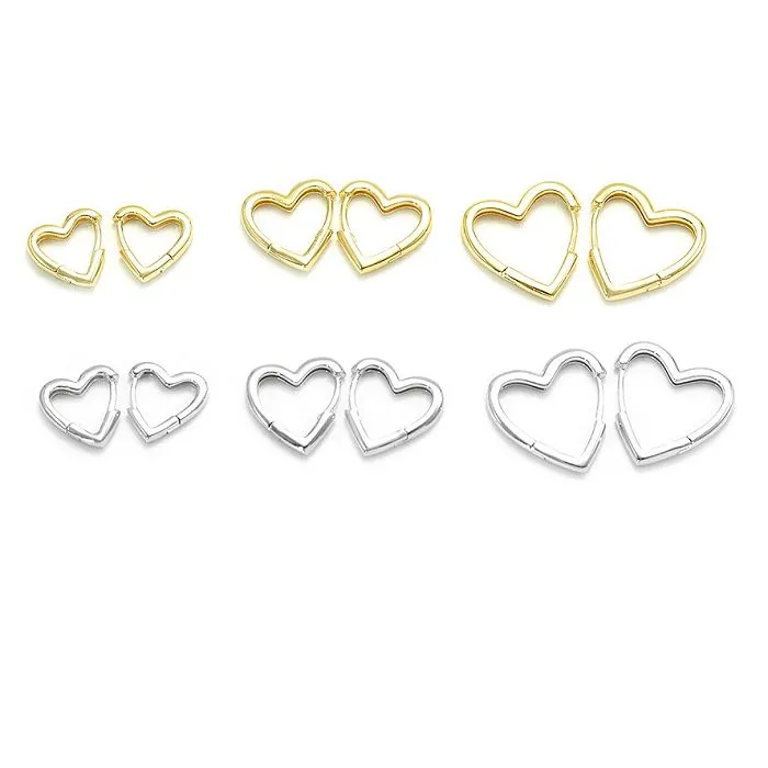 Високо полирана обеца сърце