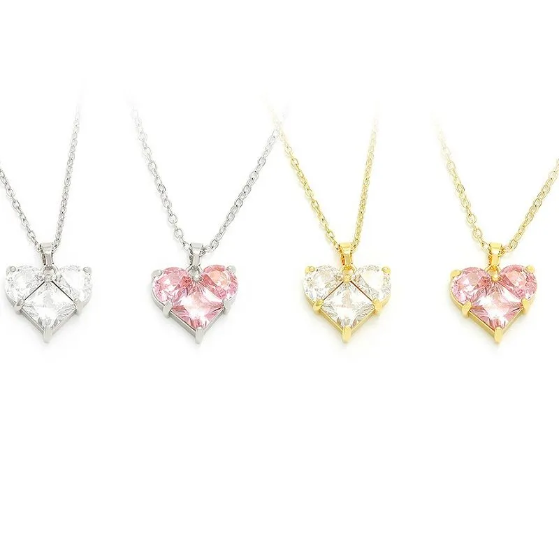 Романтична висулка сърце позлатено