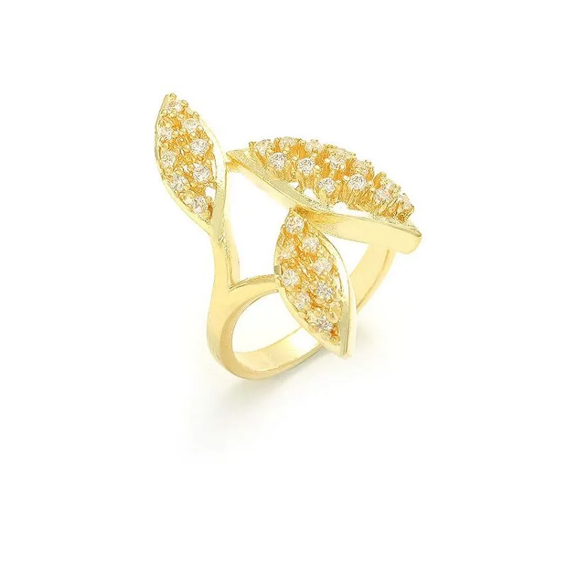 Сребърен пръстен с форма на листа