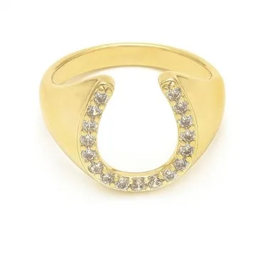 Моден дамски пръстен с U-образна форма