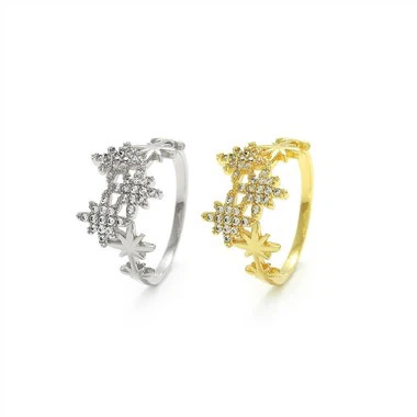 Дамски пръстен със снежинка