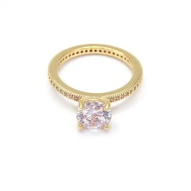 Брачен пръстен с бяло сребро Cz